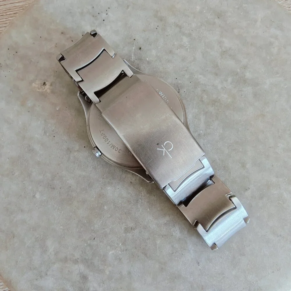 Calvin Klein k26111 Stainless Steel Black Dial Men's Swiss Made Quartz Watch